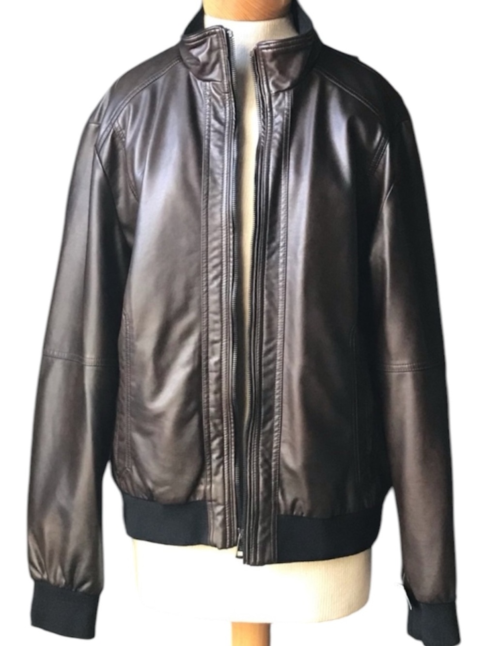 Calvin Klein men bomber leather jacket